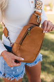 Faux Leather Zipped Western Crossbody Sling Bag