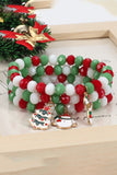 Multicolor Polyhedral Beads Christmas Multi-layer Bracelet