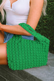 Textured Pleated Bubble Shoulder Bag