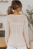 Solid Casual Drop Shoulder Knit Sweater - Kevous