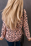 Pink Camel Leopard Terry Top