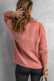 Knitted Fall Quarter Zip Sweater for Women - Kevous