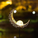 Marisol- Solar Moon Crackle Garden Decor Light