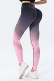 Pink Ombre High Waist Tummy Control Yoga Sports Leggings