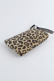 Cheetah Print Zip Closure Mini Wristlet Purse