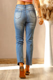 Light Blue Denim Distressed Skinny Jeans