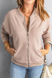 Zip Up Fall Bomber Jacket for Women