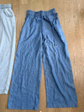 High Waist Pocketed Wide Leg Tencel Jeans