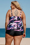 Pink Camo Swim Tank and Shorts Plus Size Tankini Set