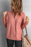 Knitted Fall Quarter Zip Sweater for Women - Kevous