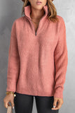 Knitted Fall Quarter Zip Sweater for Women - Kevous