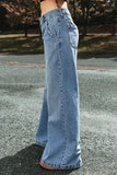 Light Blue Drop Waist Wide Leg Oversized Jeans