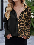 Bohemian Leopard Printed Elegant Blouse Kevous