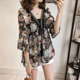 Boho Floral V-Neck Blouse Kevous