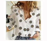 Butterfly Floral Print Top Kevous