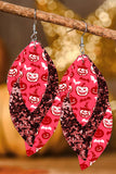 Multicolour Halloween Sequin Leafy Layered Earrings