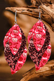 Multicolour Halloween Sequin Leafy Layered Earrings