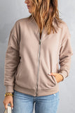 Zip Up Fall Bomber Jacket for Women