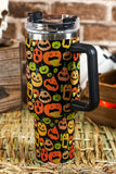 Black Halloween Pumpkins 40oz Stainless Steel Thermos Cup