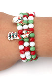 Multicolor Polyhedral Beads Christmas Multi-layer Bracelet