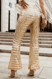 Apricot Sequin Wide Leg Pants