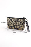 Cheetah Print Zip Closure Mini Wristlet Purse