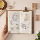 Hinoki - ‘Into the Tea Room' Wooden Stamps - Kevous