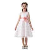 Girls Dress for Wedding Flower Sequin Gown Bowknot for Birthday Music Party 2-10Years