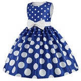 Seindeal Toddle Party Dress Vintage Polka Dot Dress Kids Formal for Baby Birthday Age 0-10 Years
