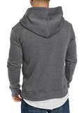 Men's Hooded Colorblock Zip Pocket Sweatshirt Jacket