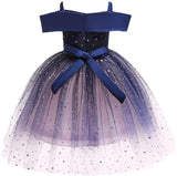 Toddler Gown Rainbow Pageant Dress for Girls Tutu Party Sparkly Princess Gown 2-10Years