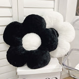 Black And White Flower Pillow