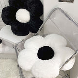 Black And White Flower Pillow