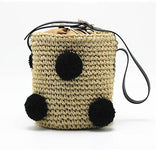 Cherry Pompon Cylinders Style Handbags - Kevous