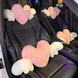 Soft Heart Car Headrest Plush - Neck Pillow for Seat