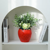 Sweet Strawberry Ceramic Vase