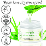 Miracle Aloe Vera Moisturizing Cream Face and Body Moisturizer Lotion Day and Night Hydrating Soothing Skin Care for Dry, Aging, Sensitive Skin, Eczema, Psoriasis for Men and Women 2 Pack by