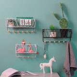 Wall Shelve With Hanging Hooks