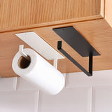 1pc Carbon Steel Paper Towel Holder, No Punch Paper Towel Holder, Household Paper Hanger, Storage Rack 22*6*7.5cm/2.95*8.66*2.36in