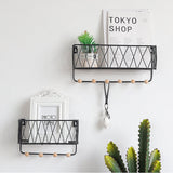 Wall Shelve With Hanging Hooks