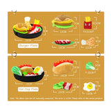 Burger/Hotdog Plate Plush Dog Toy