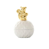White and Gold Porcelain Jewelry Box - Kevous