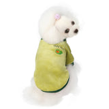 Fruit Embroidery Coral Fleece Pet Dog Clothes for Small Dogs Winter Puppy Cat Clothing Chihuahua Coat