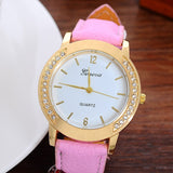 2019 Luxury Diamond Analog Leather Band Quartz Wrist Watch