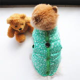 Cotton Clothes For Small Dogs Star Print Winter Dog Jacket With Rings Chihuahua Vest Pet Pug