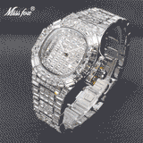 Hip Hop Iced Out Square Bling Rectangle Diamond Watch