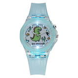 Fashion Cartoon Dinosaur Kids Watches Grils Flash Light Luminous Child Watch Boys Student Baby Gift Clock reloj infantil