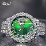 Luxury Ice Out Bracelet Hip Hop Fancy Men Watch Full Diamond Waterproof watch