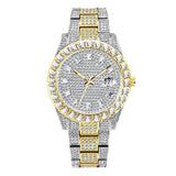 18K Gold Full Diamond Luxury Quartz Watch