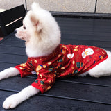 Christmas Dog Vest Santa Claus Snowman Elk Snowflake Printed Pet Dog Clothes